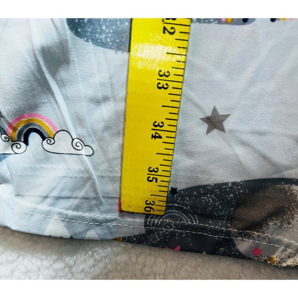 Misses MediumWhimsical Moon & Rainbow Graphic T Shirt Dress Light Gray - Picture 5 of 5